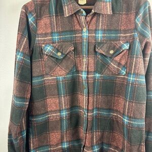 O'Neill Brown and Blue Plaid Shirt